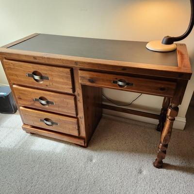 Young Hinkle Ships Ahoy Solid Wood Desk & Chair 46x18x30 knee hole 21