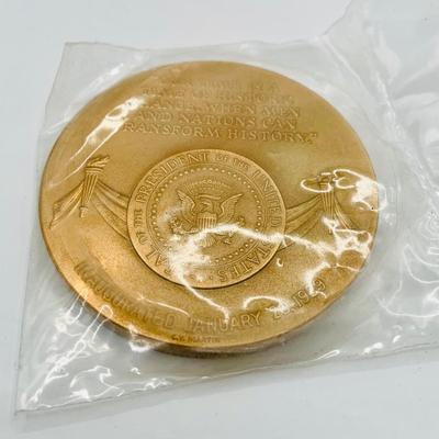 LOT 298: Collection of Six (6) Bronze Medals/Tokens - Dwight Eisenhower (2), George Bush, Robert F Kennedy, Nelson Rockefeller, and...