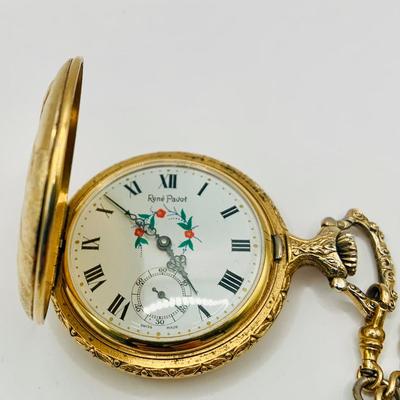 LOT 300: Collection of Vintage Pockets Watches by Benus, Rene Pavot, & Majestron and Vintage Large Sportsman Lighter from Japan