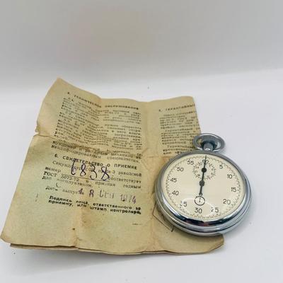 LOT 302: Assortment of Vintage Stop Watches - Swiss Made Apollo and Thales and One From the USSR