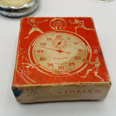 LOT 302: Assortment of Vintage Stop Watches - Swiss Made Apollo and Thales and One From the USSR