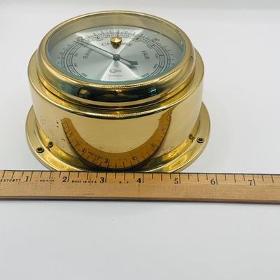 LOT 303: Set of Two (2) Barigo Brass Nautical Barometers with Original Boxes