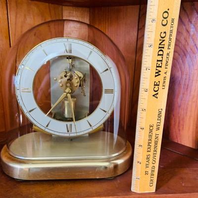 LOT 306: Set of 2 Brass Art Deco Clocks