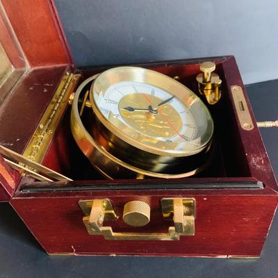 LOT 307: Franklin Mint Christopher Columbus 500 Anniversary Chronometer and Bronze Columbus Medal