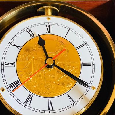 LOT 307: Franklin Mint Christopher Columbus 500 Anniversary Chronometer and Bronze Columbus Medal