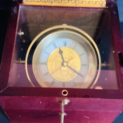 LOT 307: Franklin Mint Christopher Columbus 500 Anniversary Chronometer and Bronze Columbus Medal