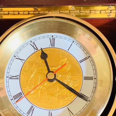 LOT 307: Franklin Mint Christopher Columbus 500 Anniversary Chronometer and Bronze Columbus Medal