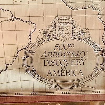 LOT 307: Franklin Mint Christopher Columbus 500 Anniversary Chronometer and Bronze Columbus Medal