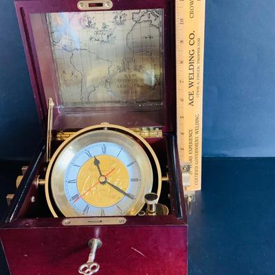 LOT 307: Franklin Mint Christopher Columbus 500 Anniversary Chronometer and Bronze Columbus Medal