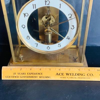 LOT 308: Vintage Junghans Brass Clock