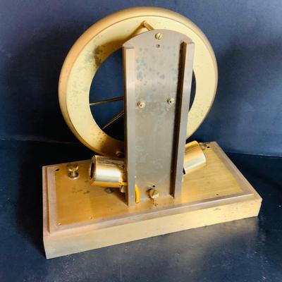 LOT 308: Vintage Junghans Brass Clock