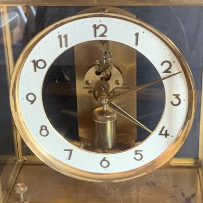 LOT 308: Vintage Junghans Brass Clock