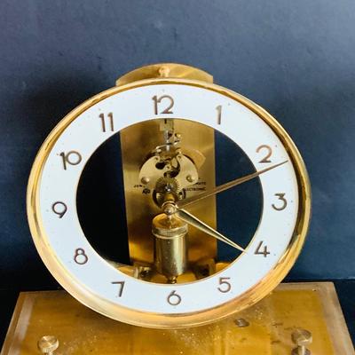 LOT 308: Vintage Junghans Brass Clock