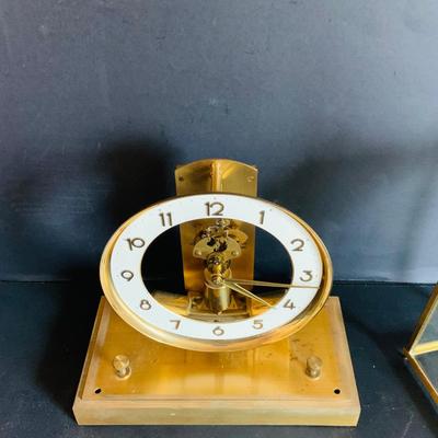 LOT 308: Vintage Junghans Brass Clock
