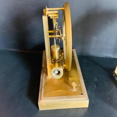 LOT 308: Vintage Junghans Brass Clock