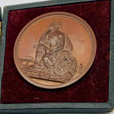 LOT Collection of Eight (8) Vintage and Antique Bronze Medals/Medallion From the. Nineteenth Cenury