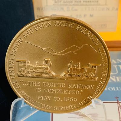 LOT 316: South Jersey/Philly Local and Other Memorabilia Including Tokens, Bronze Medals Post Cards, Signed Books, Photos and More