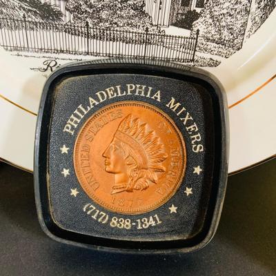 LOT 316: South Jersey/Philly Local and Other Memorabilia Including Tokens, Bronze Medals Post Cards, Signed Books, Photos and More