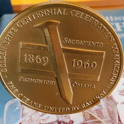 LOT 316: South Jersey/Philly Local and Other Memorabilia Including Tokens, Bronze Medals Post Cards, Signed Books, Photos and More