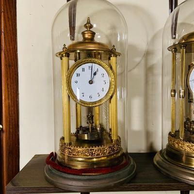 LOT 318: Set of Three (3) Large 400 Day Brass Anniversary Clocks