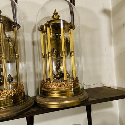 LOT 318: Set of Three (3) Large 400 Day Brass Anniversary Clocks