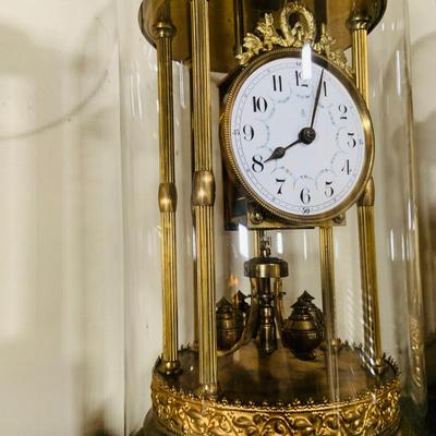 LOT 318: Set of Three (3) Large 400 Day Brass Anniversary Clocks