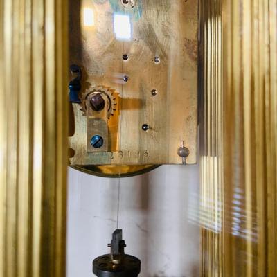 LOT 318: Set of Three (3) Large 400 Day Brass Anniversary Clocks