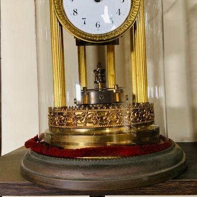LOT 318: Set of Three (3) Large 400 Day Brass Anniversary Clocks
