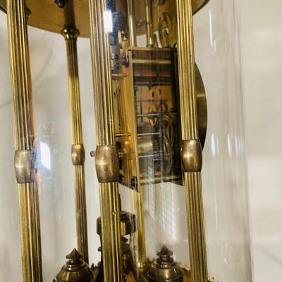 LOT 318: Set of Three (3) Large 400 Day Brass Anniversary Clocks
