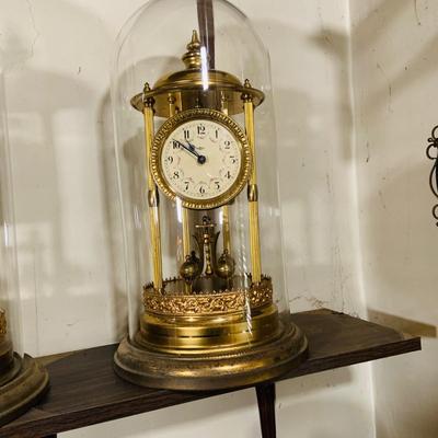 LOT 318: Set of Three (3) Large 400 Day Brass Anniversary Clocks