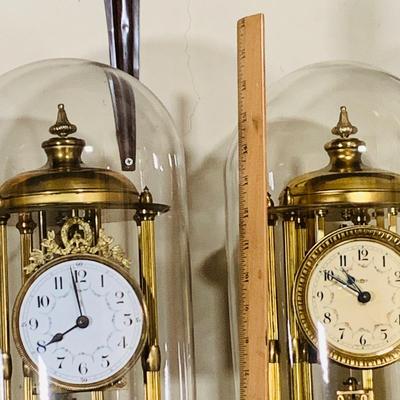 LOT 318: Set of Three (3) Large 400 Day Brass Anniversary Clocks