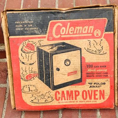 LOT 323: Coleman Camping Stoves and Oven and Other Camping Tools