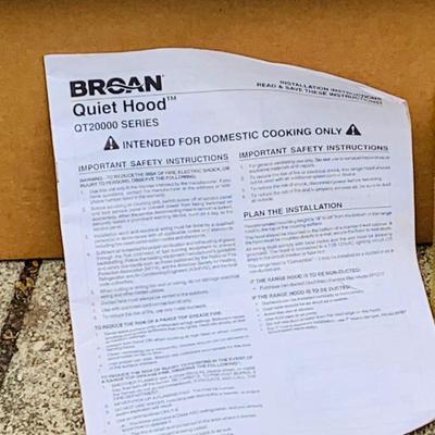 LOT 324: Broan 4000 - 30” White Range Hood In Original Box