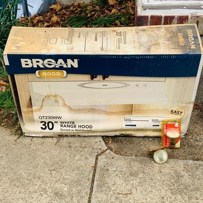 LOT 324: Broan 4000 - 30” White Range Hood In Original Box
