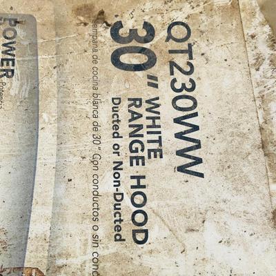 LOT 324: Broan 4000 - 30” White Range Hood In Original Box
