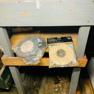 LOT 352: Work Bench with Sears Craftsman 6” Bench Grinder Model 257, Craftsman Drill Press Model 335.25926