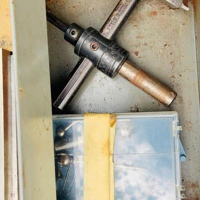 LOT 354: Heavy Duty Metal Tool Box with Tools