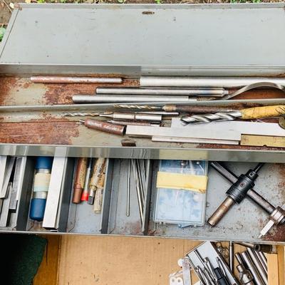 LOT 354: Heavy Duty Metal Tool Box with Tools