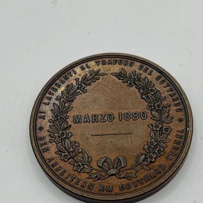 LOT 355: Collection of Four (4) Antique Medals 1880 German Medal, Garibaldi Metal, 1880 Marzo Medal and More