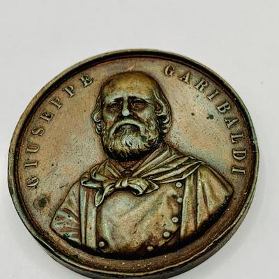 LOT 355: Collection of Four (4) Antique Medals 1880 German Medal, Garibaldi Metal, 1880 Marzo Medal and More