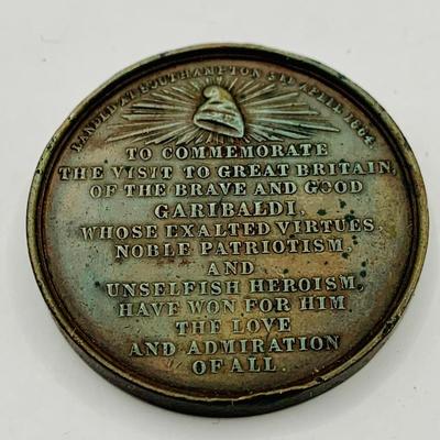 LOT 355: Collection of Four (4) Antique Medals 1880 German Medal, Garibaldi Metal, 1880 Marzo Medal and More