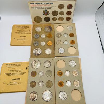 LOT 356: US Mint 1968 Coin Set, 1956 Coin Sets (not complete) and