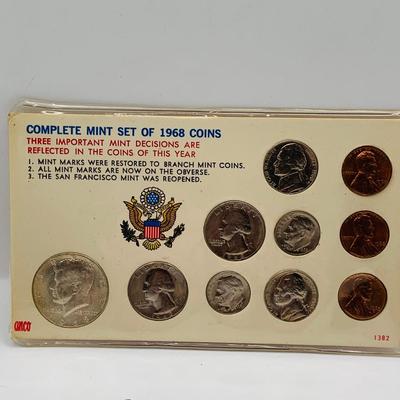 LOT 356: US Mint 1968 Coin Set, 1956 Coin Sets (not complete) and