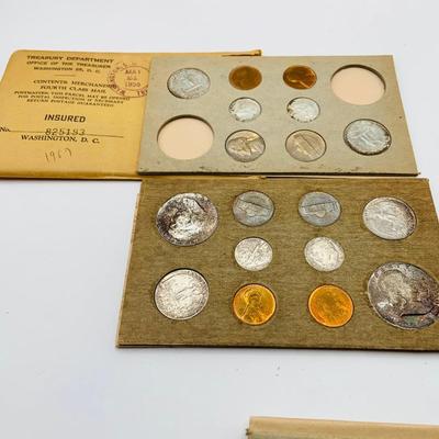 LOT 356: US Mint 1968 Coin Set, 1956 Coin Sets (not complete) and