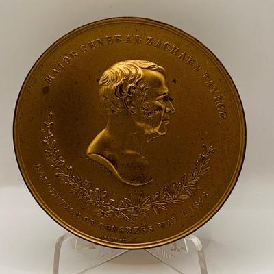 LOT 357: Set of Six(6) Bronze Medals/ Medallions - Lincoln and Military Figures