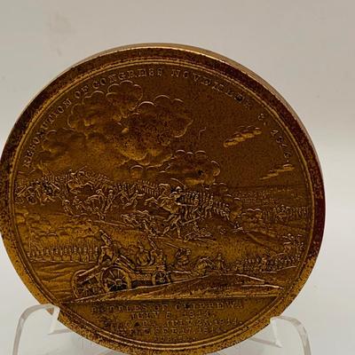 LOT 357: Set of Six(6) Bronze Medals/ Medallions - Lincoln and Military Figures
