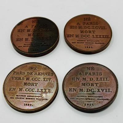 LOT 359: Set of Four(4) 19th Century Bronze Medals