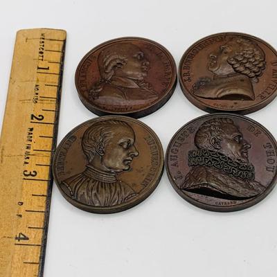 LOT 359: Set of Four(4) 19th Century Bronze Medals