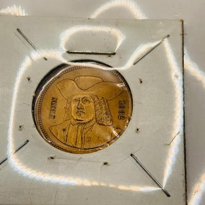 LOT 382: Bicentennial Bronze Nickels and William Penn Token