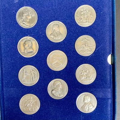 LOT 384: Collection of Medals Commemorating Battles of the American Revolution from 1973
